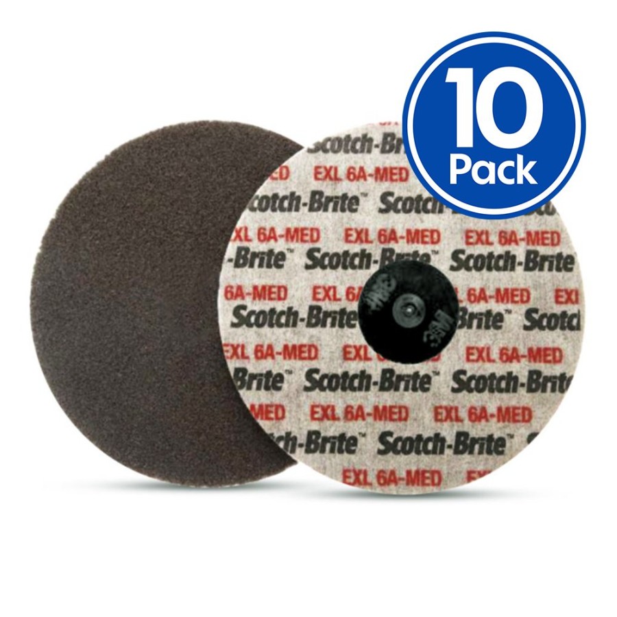 Cutting & Abrasives 3M | 3M 17191 Scotch-Brite Roloc 75Mm 6A Med Exl Unitised Wheel X 10 Pack