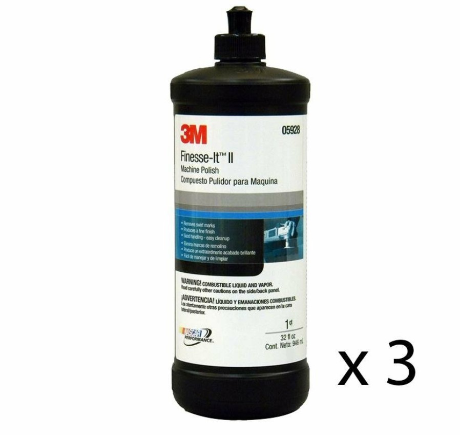 Car Care 3M Polishes | 3M Finesse-It Ii Machine Polish 05928 946Ml Cutting Compound Swirl Remover X 3