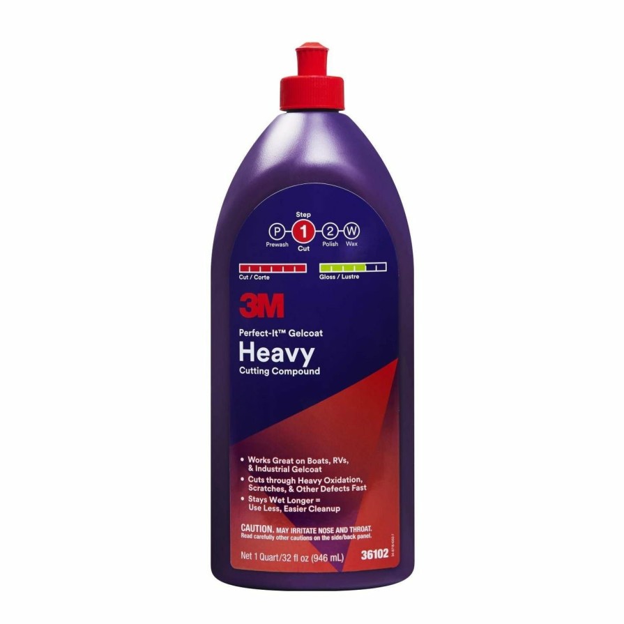 Boat Care 3M Cutting Compounds | 3M 36102 Perfect-It Gelcoat Heavy Cutting Compound 946Ml Boat Rv Industrial Scratches