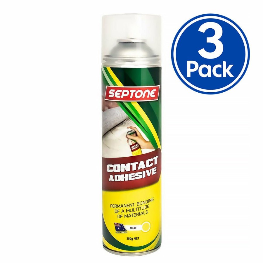 Adhesives & Sealants Septone Spray Adhesives | Septone Spray On Contact Adhesive Car Interior Headliner Plastic Vinyl 350G X 3 Pack