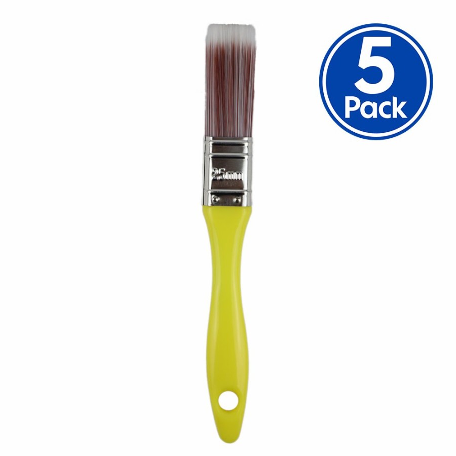 Painting Tools C u0026 A Brushware | C&A Yellow Brush 25Mm X 6 Pack Varnish Paint Interior