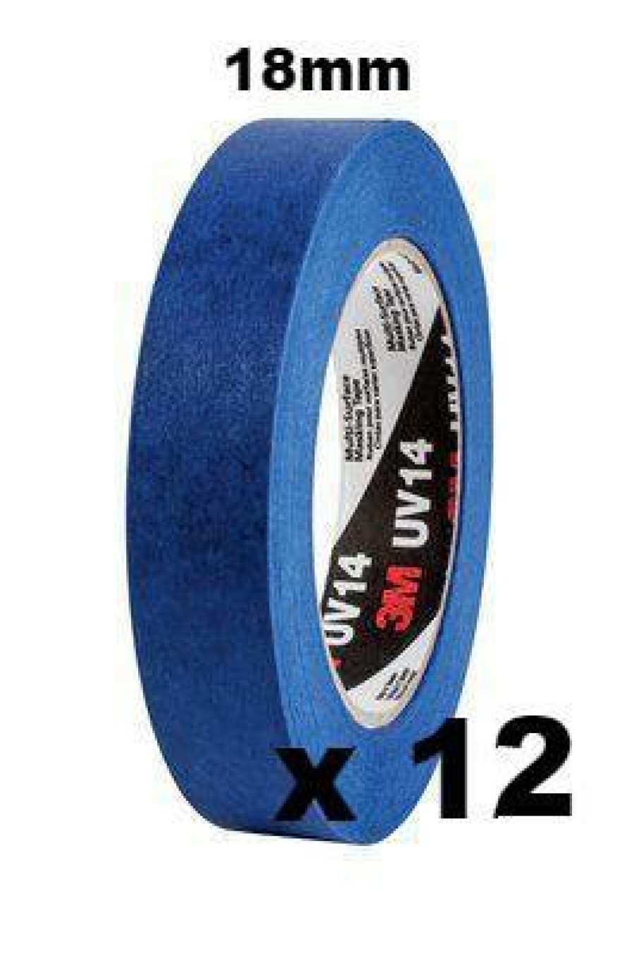 Prep & Repair 3M Masking Tape | 3M Industrial Uv Resistant Multi Surface Masking Tape 18Mm X 55M X 12 Uv14