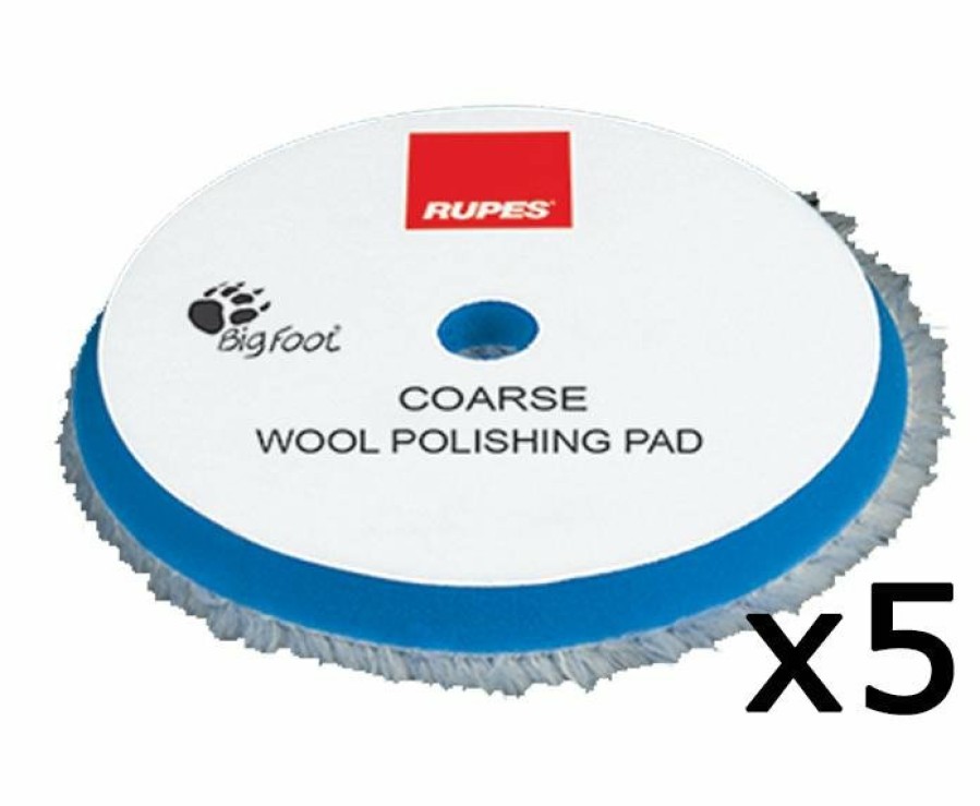 Car Care Rupes Cutting Pads | Rupes Bigfoot 145Mm Coarse Blue Wool Polishing Pad 9.Bw150H Box Of 5