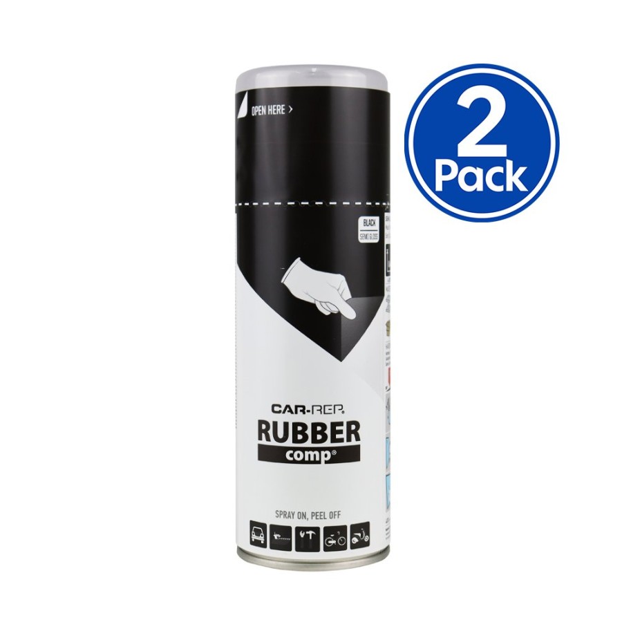 Paint Car-Rep Specialty | Car-Rep Rubber Comp Removable Plasti Dip Paint 400Ml Semi Gloss Black X 2 Pack