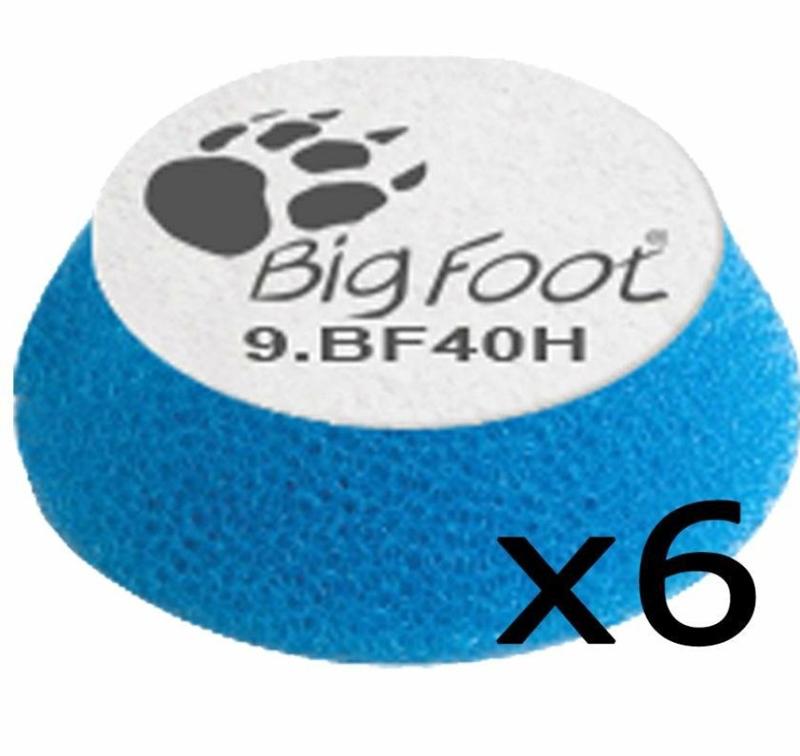 Car Care Rupes Cutting Pads | Rupes Ibrid Nano Bigfoot Blue Coarse 30/40Mm Foam Polishing Pad 9.Bf40H 6 Pack