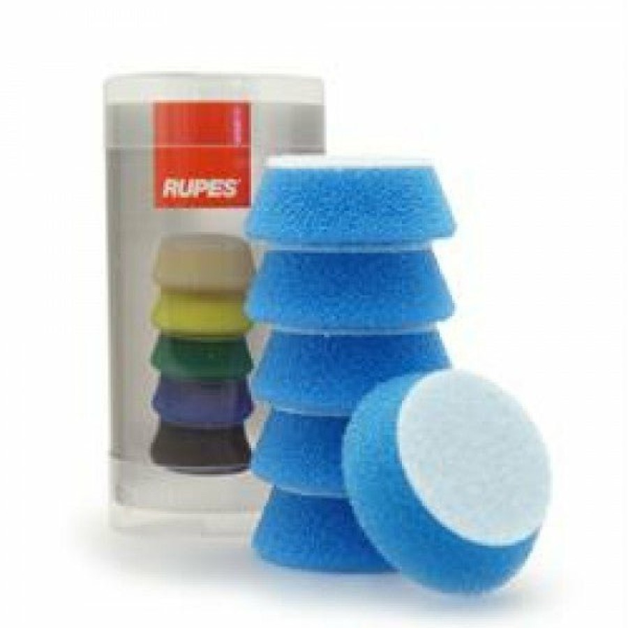 Car Care Rupes Cutting Pads | Rupes Ibrid Nano Bigfoot Blue Coarse 30/40Mm Foam Polishing Pad 9.Bf40H 6 Pack