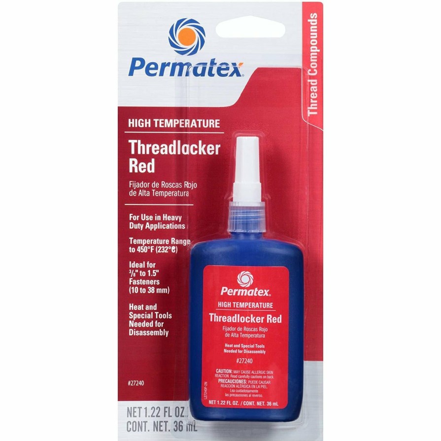 Adhesives & Sealants Permatex | Permatex High Temperature Thread Locker Red 36Ml