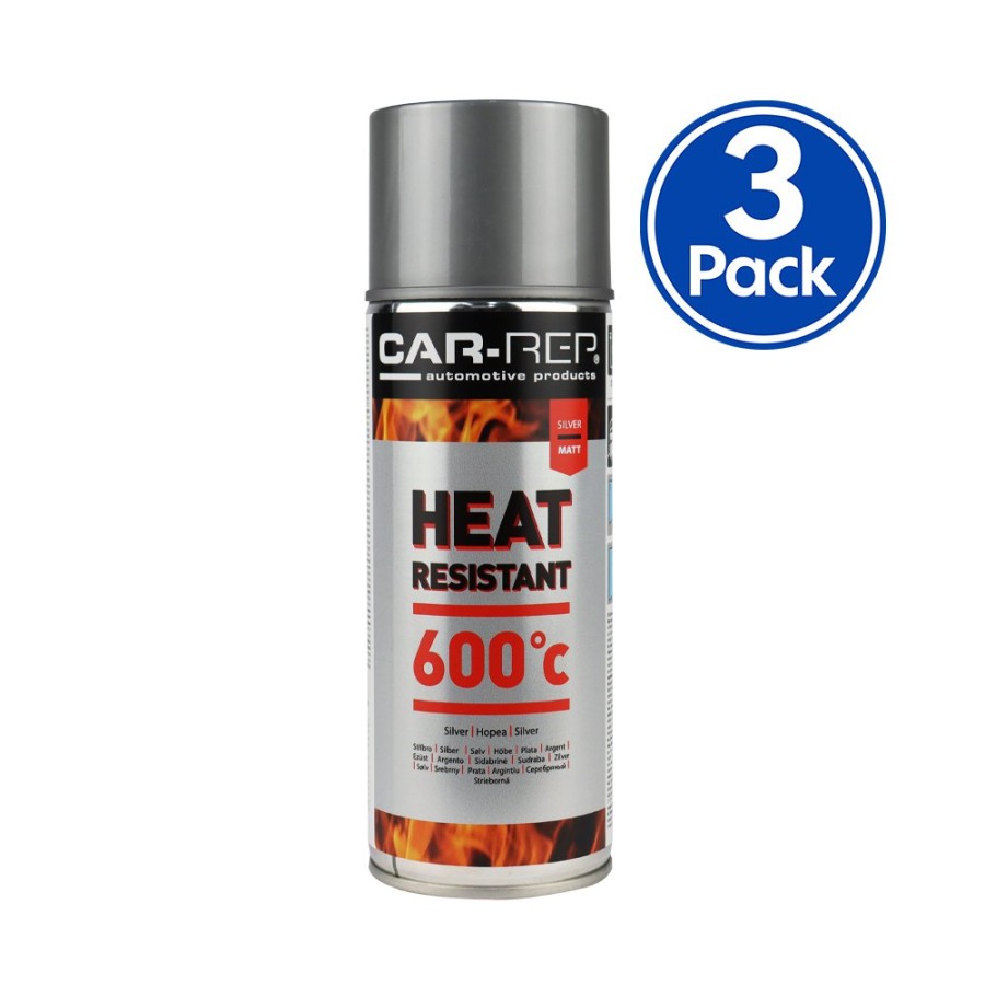 Paint Car-Rep High Temp & Brakes | Car-Rep Automotive Heat Resistant Paint 400Ml Silver X 3 Pack