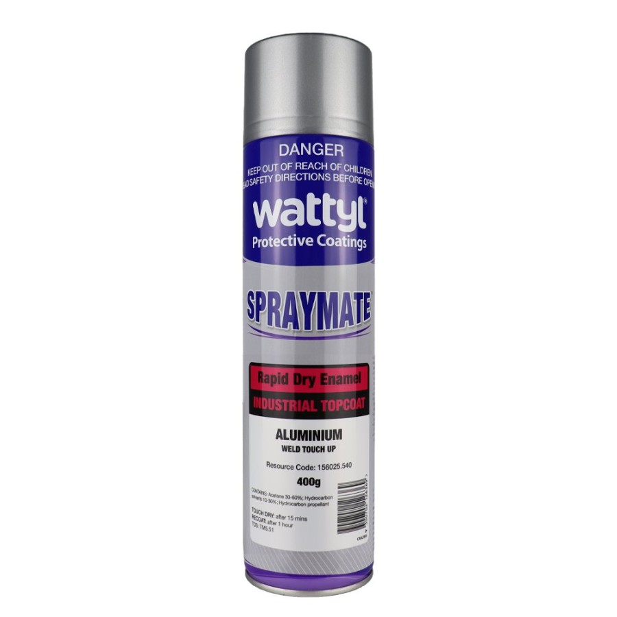 Paint Wattyl Topcoats | Wattyl Spraymate Quick Dry Topcoat 400G Aerosol Aluminum Silver