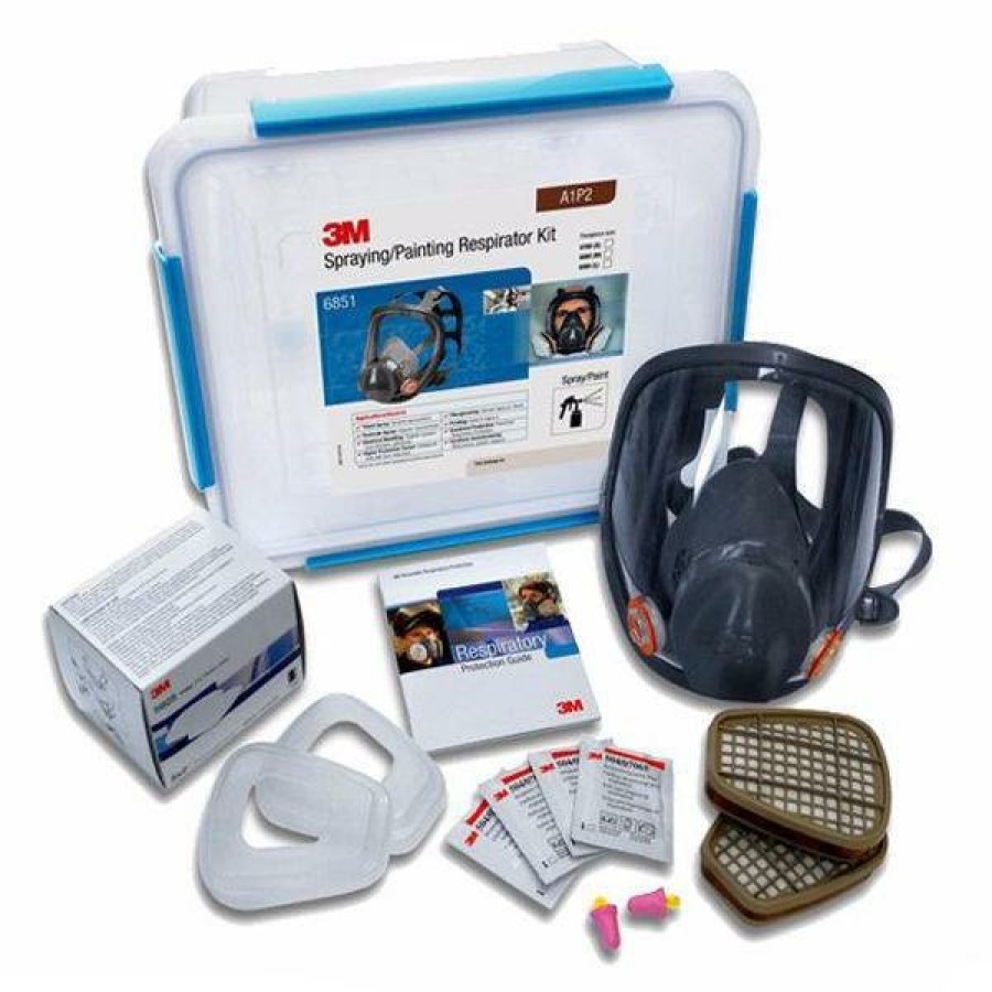 Safety 3M Respirators | 3M Spraying Painting Fullface Respirator Kit 6851 A1P2 Large