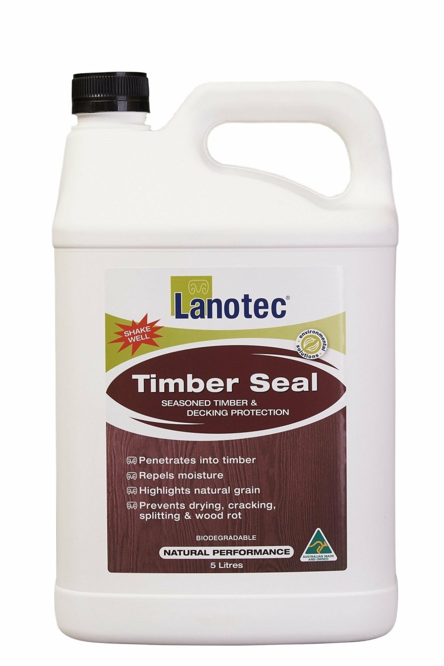 Paint Lanotec Lanolin | Lanotec Timber Seal Decking Protection (Repels Moisture, Prevents Cracking) 5L