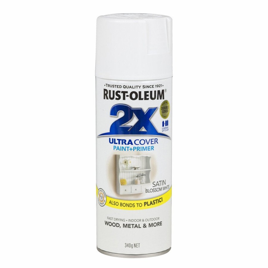 Paint Rust-Oleum Specialty | Rust-Oleum 2X Satin Paint & Primer Spray Paint 340G Blossom White