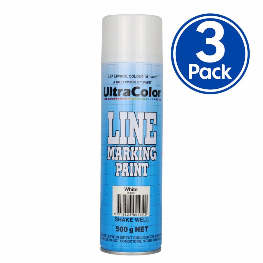 Paint UltraColor Linemarking | Ultracolor Line Marking Spray Paint White 500G Aerosol X 3 Pack