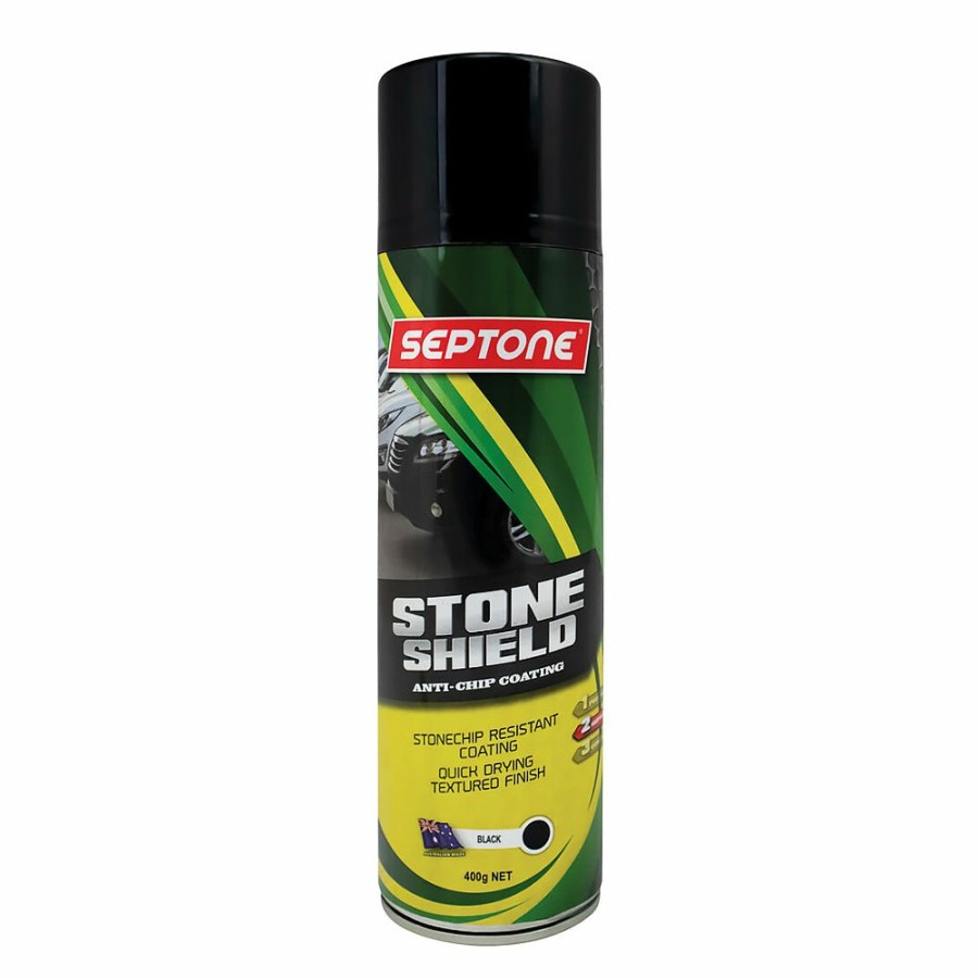 Paint Septone Chassis & Underbody | Septone Stoneshield Solvent Based Elasticised Coating 400G Aerosol Black