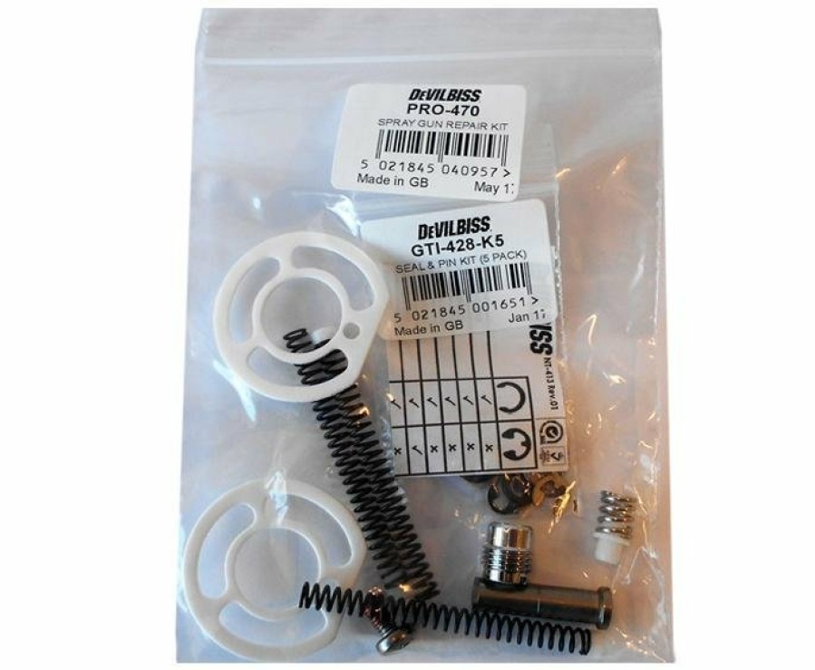 Spray Guns DeVilbiss Service Kits | Devilbiss Gti Pro Lite Spray Gun Repair Kit Pro-470