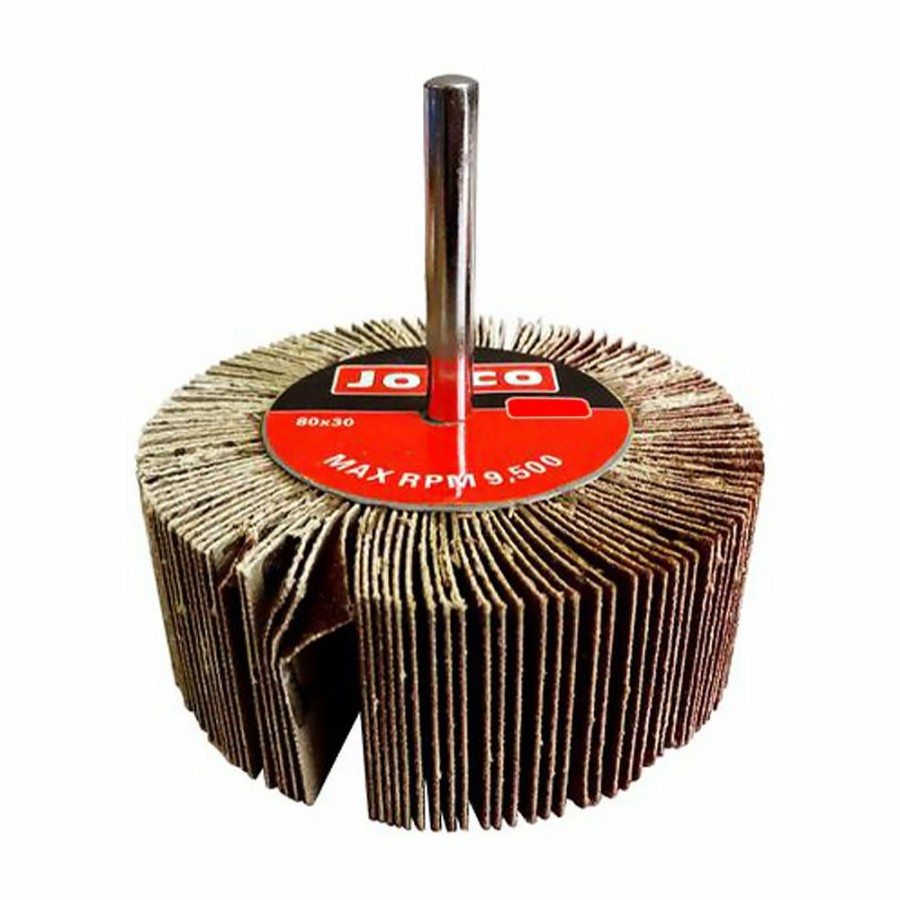 Cutting & Abrasives Josco | Josco Drill & Die Grinder Mounted Flap Wheel 80Mm X 30Mm 40 Grit