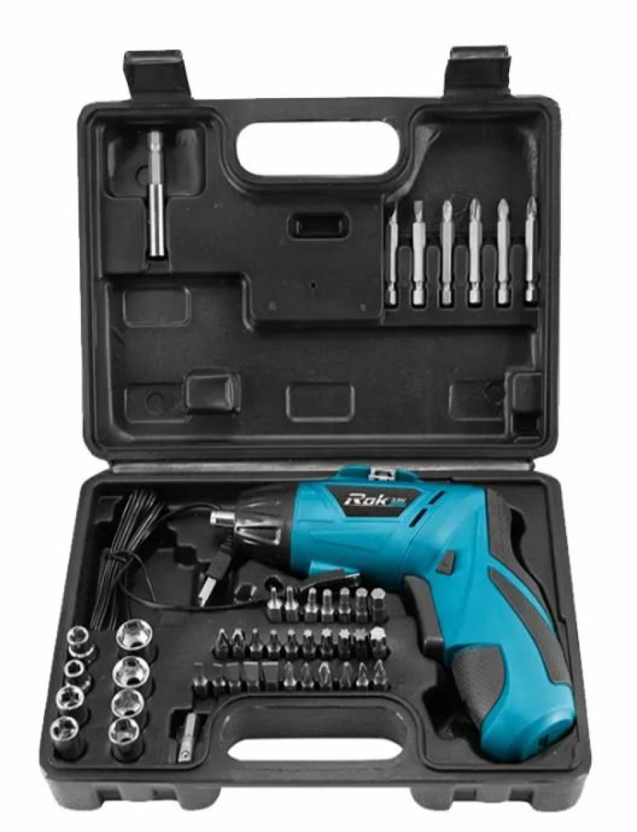 Cutting & Abrasives Rok Tools | Rok 3.6V Lithium Screwdriver 44Pc Kit