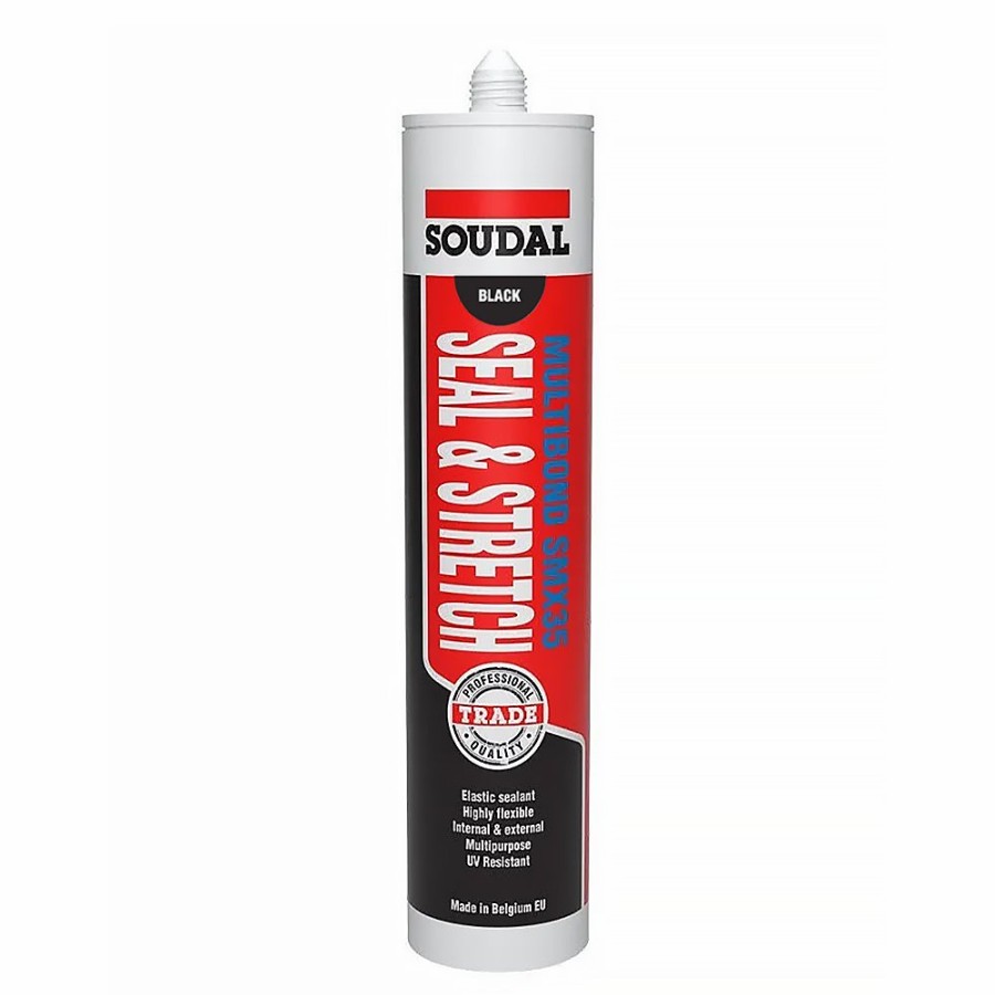 Adhesives & Sealants Soudal Sealants | Soudal Multibond Smx35 Seal & Stretch Black Joint Sealant 290Ml Cartridge