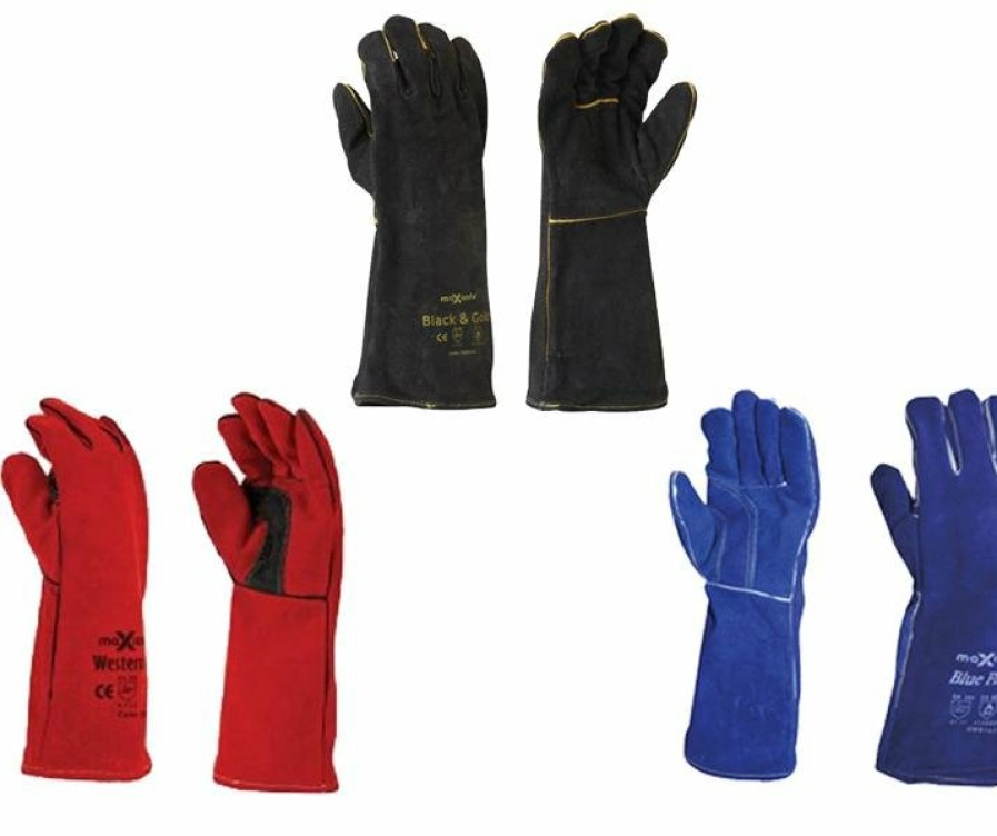 Safety Maxisafe Welding Gloves | Maxisafe Multipack Multicolour Welding Gauntlet Glove Fabrication Foundry Safety