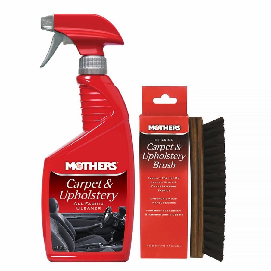 Cleaning Mothers Cleaning Brushes | Mothers Carpet & Upholstery Interior Cleaner + Cleaning Brush Combo