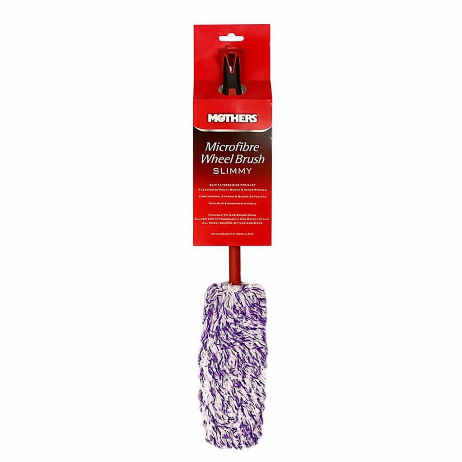 Cleaning Mothers Cleaning Brushes | Mothers Slimmy Microfibre Wheel Cleaning Brush Replaceable Head Washable & Reusable