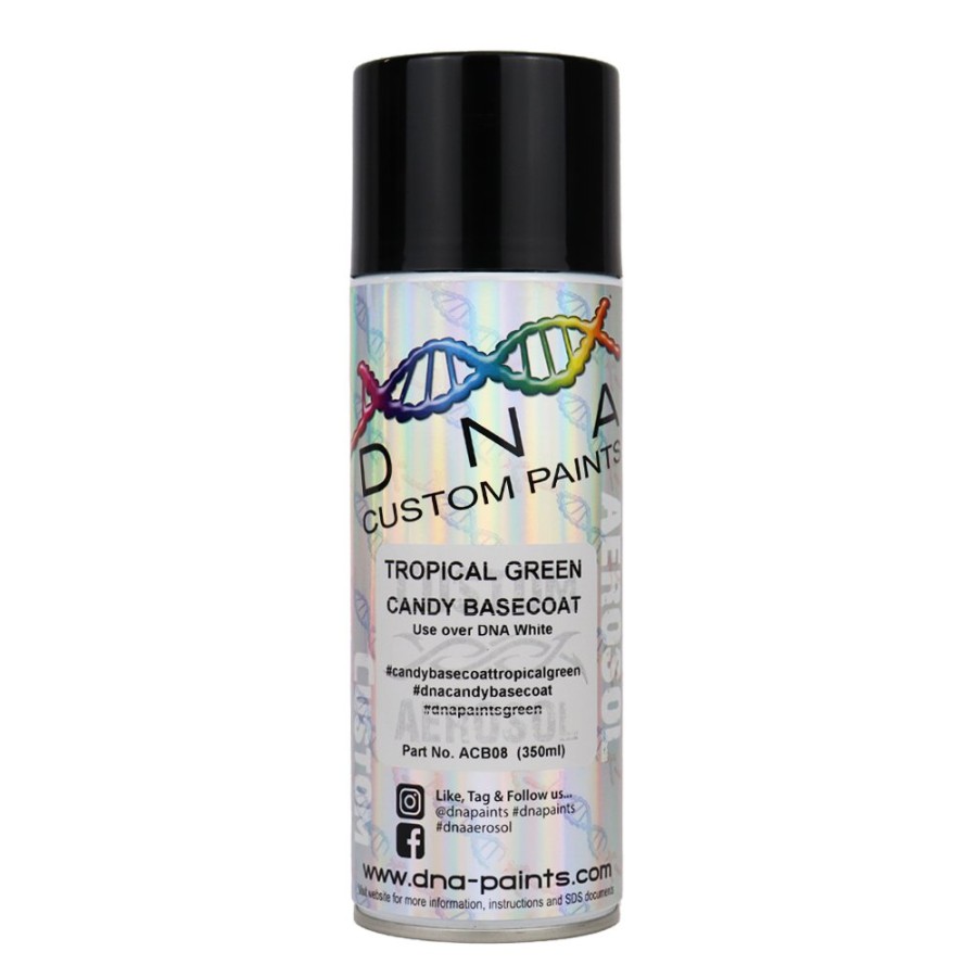 Paint DNA Paints Top Coats | Dna Paints Candy Basecoat Spray Paint 350Ml Aerosol Tropical Green