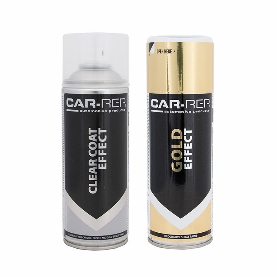 Paint Car-Rep Specialty | Car-Rep Effect Acrylic Indoor Paint 400Ml Gold + Clear Bundle