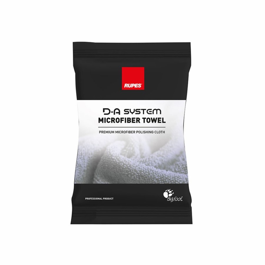 Car Care Rupes Microfibre Cloths & Towels | Rupes Premium D-A System Polishing Microfibre Towel White 9.Bf9070