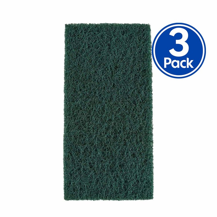 Cutting & Abrasives Velocity Scouring Pads | Velocity Green Heavy Duty Coarse Scouring Hand Pad 115Mm X 225Mm X 3 Pack