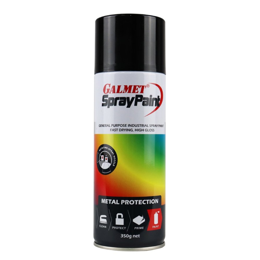 Paint Galmet Topcoats | Galmet® Quick Dry Enamel Topcoat 350G Satin Black