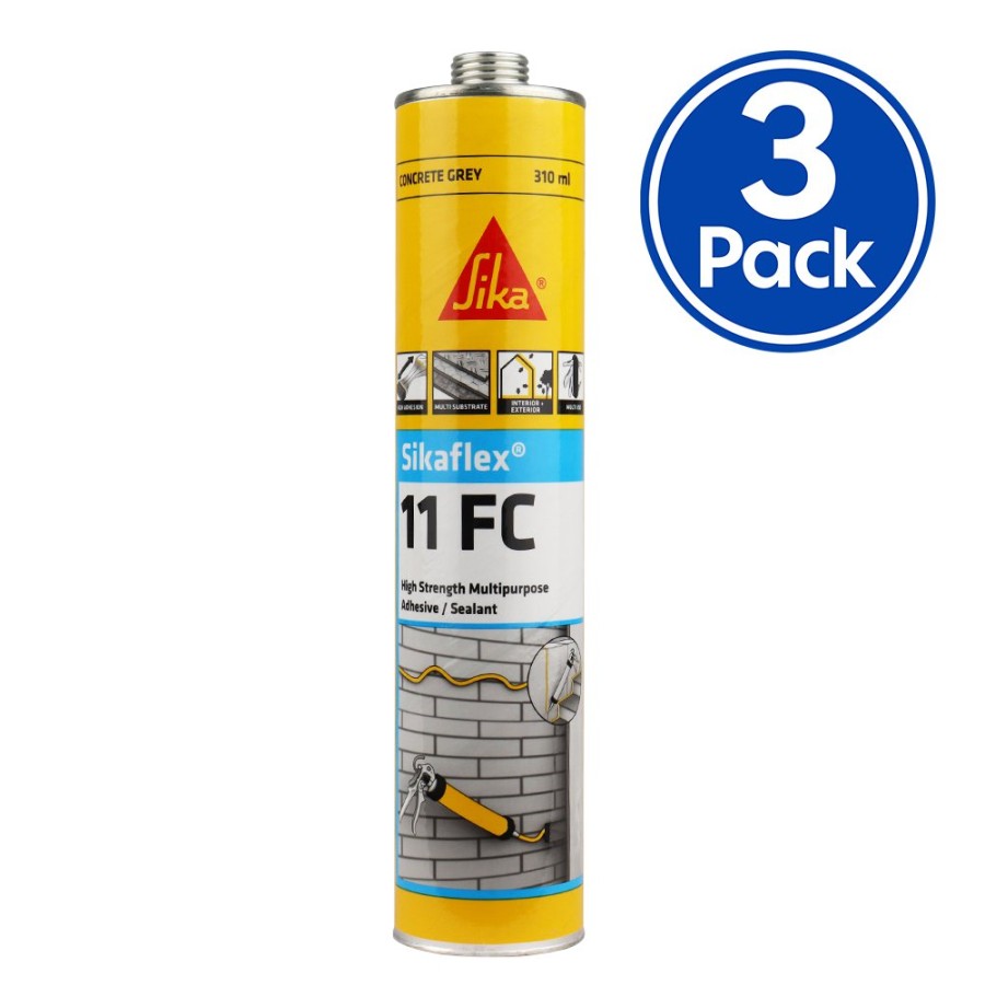 Adhesives & Sealants Sika Adhesive/Sealants | Sika Sikaflex 11Fc Polyurethane Adhesive Sealant 310Ml Concrete Grey X 3 Pack