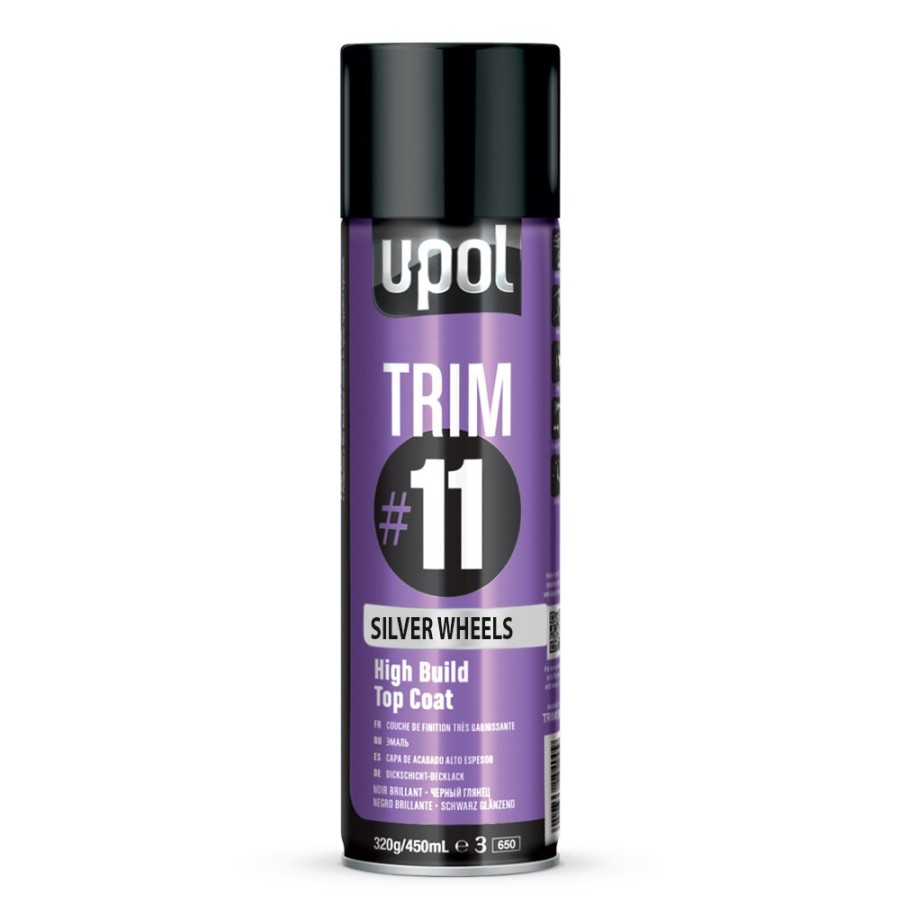 Paint U-POL Bumper & Trim | U-Pol Trim #11 High Build Top Coat 450Ml Silver Wheels (Dark)