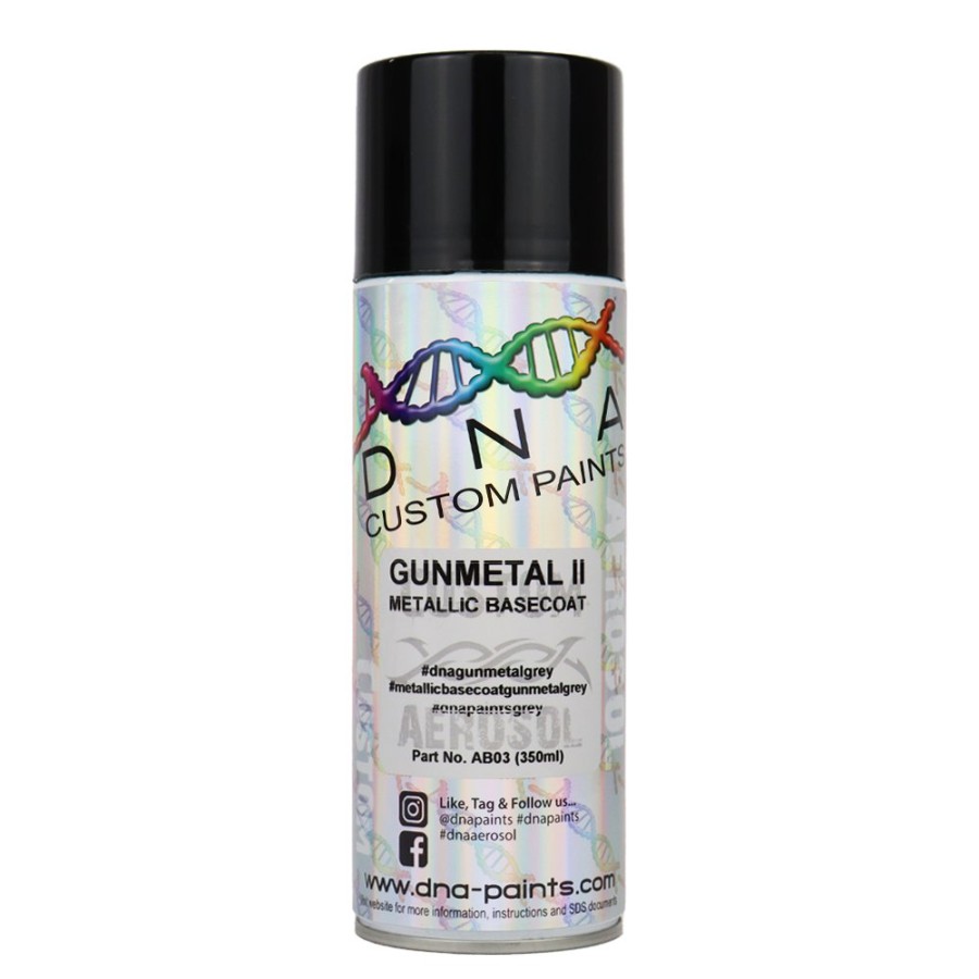 Paint DNA Paints Top Coats | Dna Paints Metallic Basecoat Spray Paint 350Ml Aerosol Gunmetal Ii