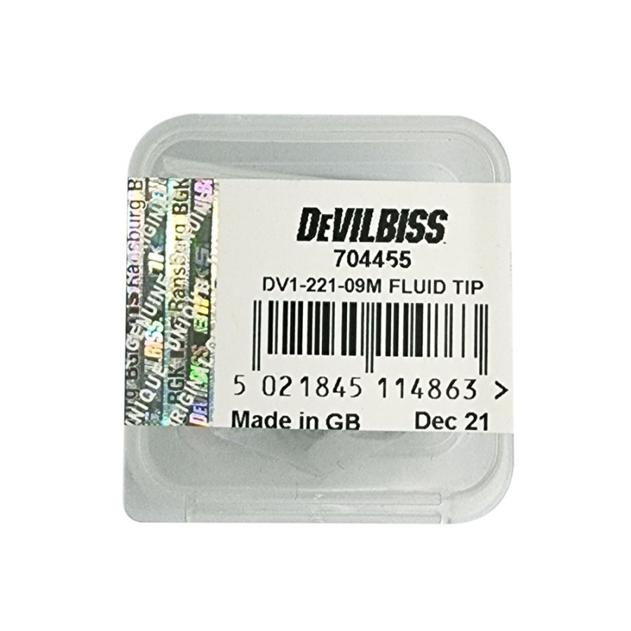 Spray Guns DeVilbiss Fluid Tips | Devilbiss Dv1-221-09M Fluid Tip 0.9Mm 704455