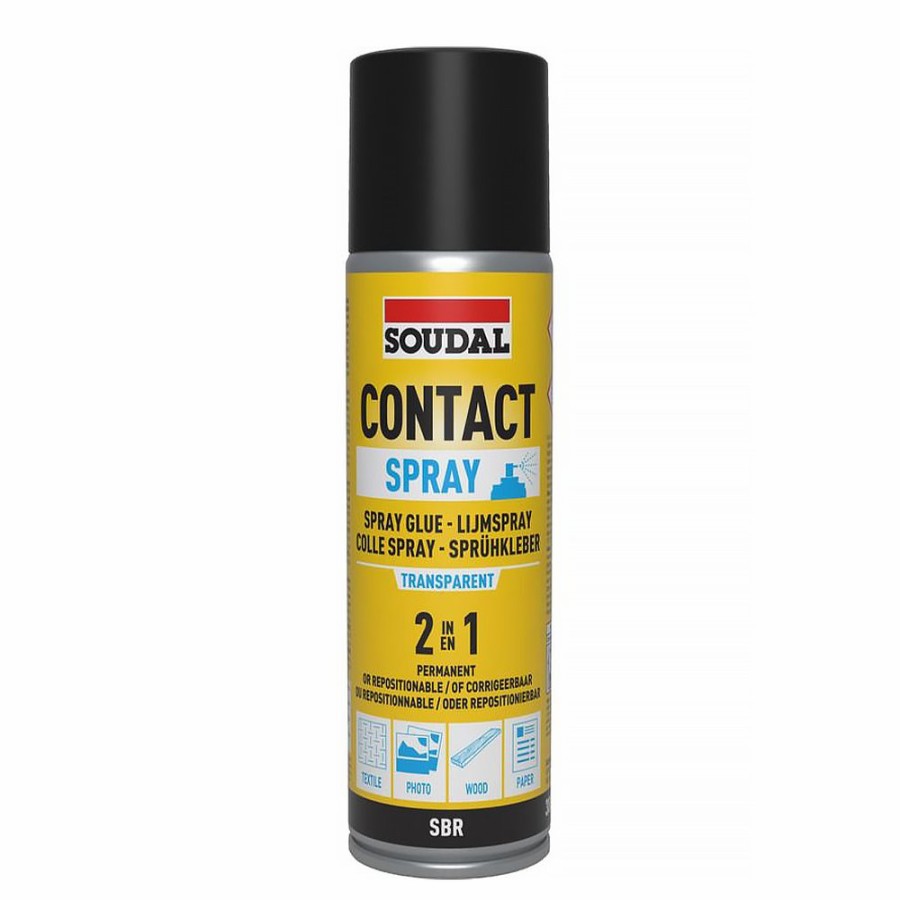 Adhesives & Sealants Soudal Spray Adhesives | Soudal 2 In 1 General Purpose Spray Contact Adhesive 300Ml Aerosol