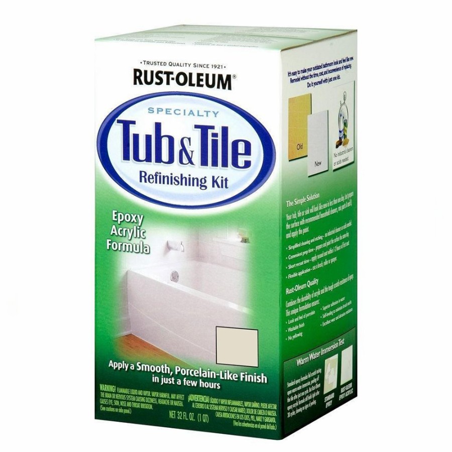 Paint Rust-Oleum Specialty | Rust-Oleum Tub And Tile Porcelain & Ceramic Refinishing Kit 946Ml Biscuit