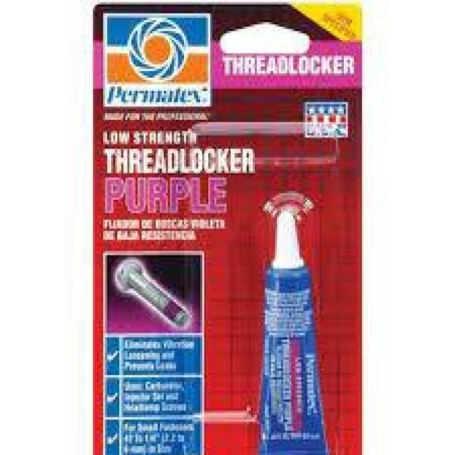 Adhesives & Sealants Permatex | Permatex Low Strength Thread Locker Purpler 6Ml