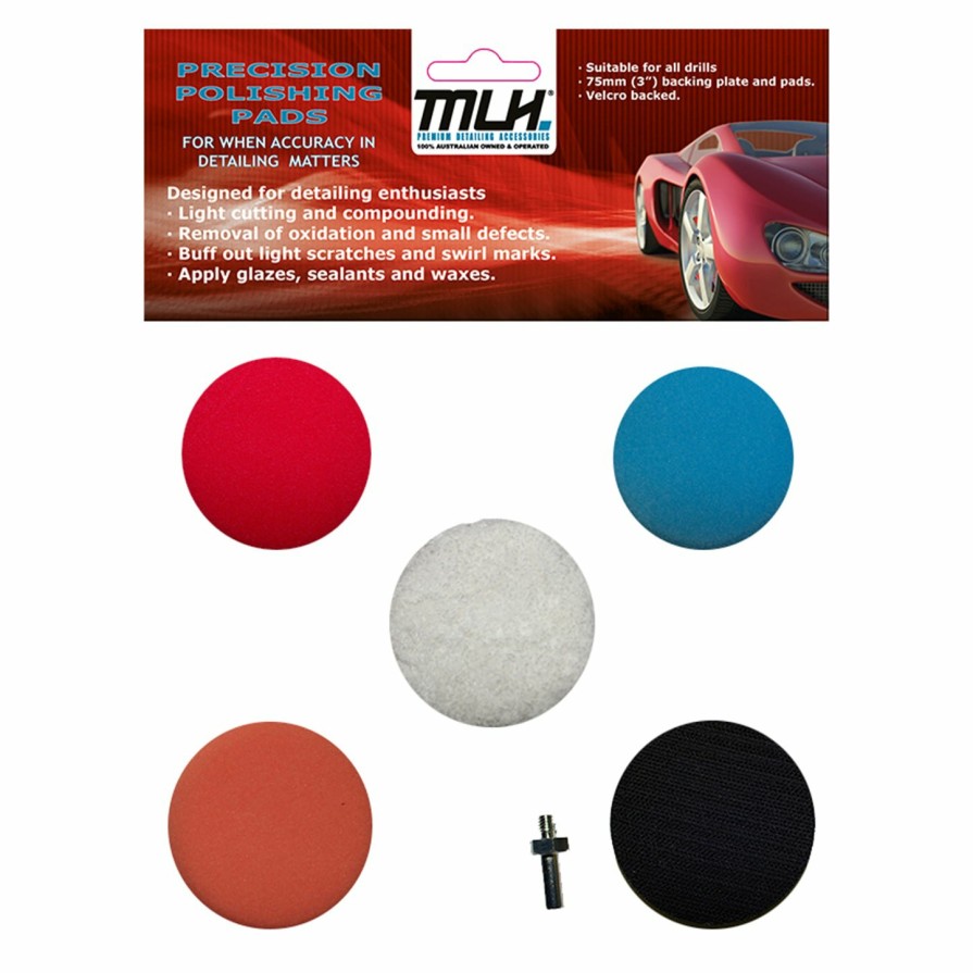 Car Care MLH Polishing Pads | Mlh Detailing Precision Polishing Pads 75Mm