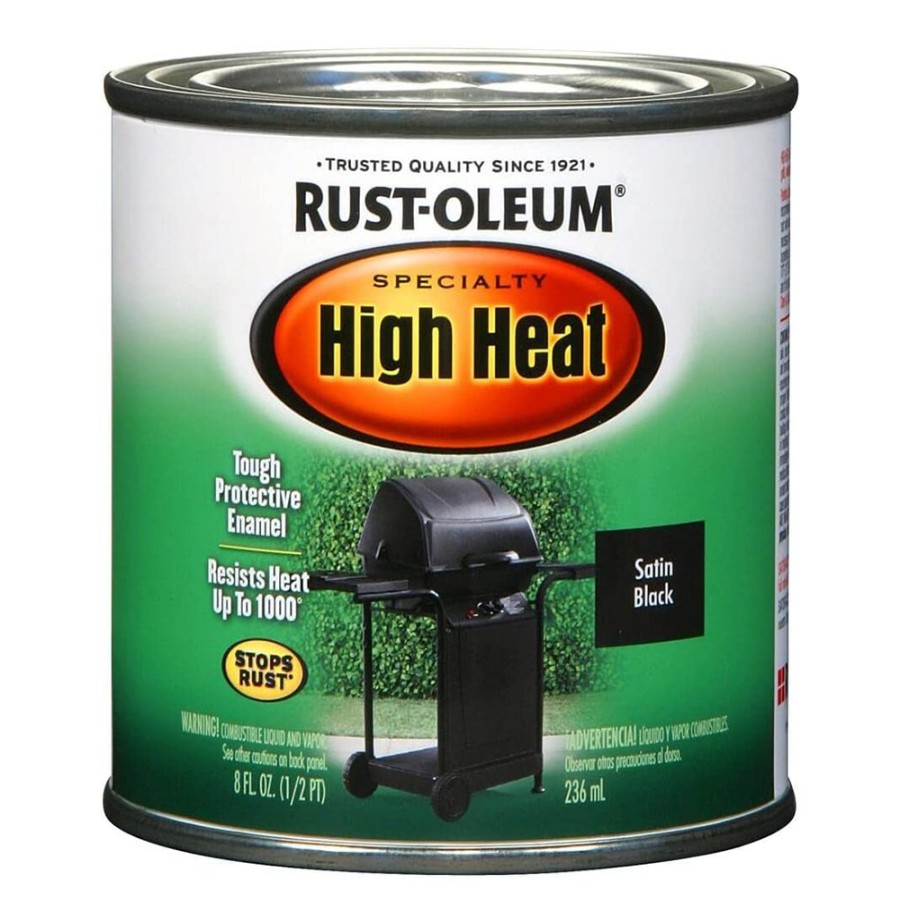 Paint Rust-Oleum Specialty | Rust-Oleum Specialty High Heat Tough Protective Enamel Satin Black 236Ml Brush On