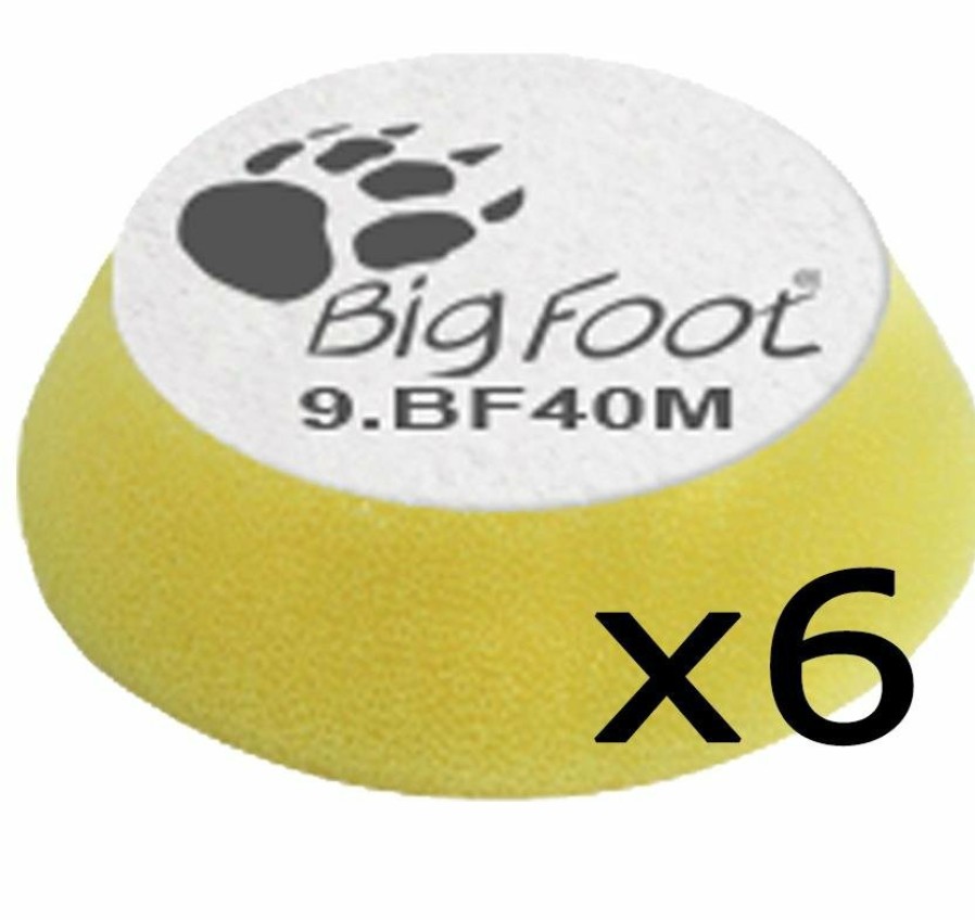 Car Care Rupes Polishing Pads | Rupes Bigfoot Nano Ibrid Yellow 30/40Mm Foam Hook On Polishing Pad 9.Bf40M 6 Pack