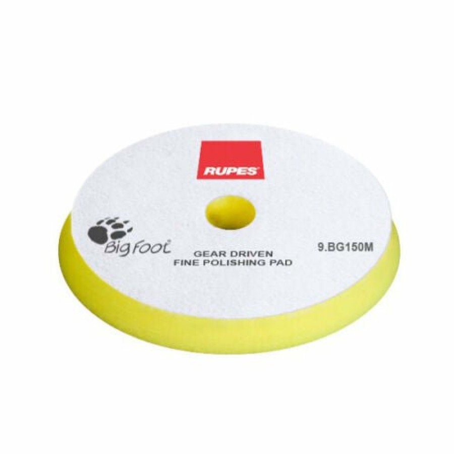 Car Care Rupes Polishing Pads | Rupes Bigfoot 9.Bg150M Yellow Rotary Fine Polishing Pad 130/135Mm