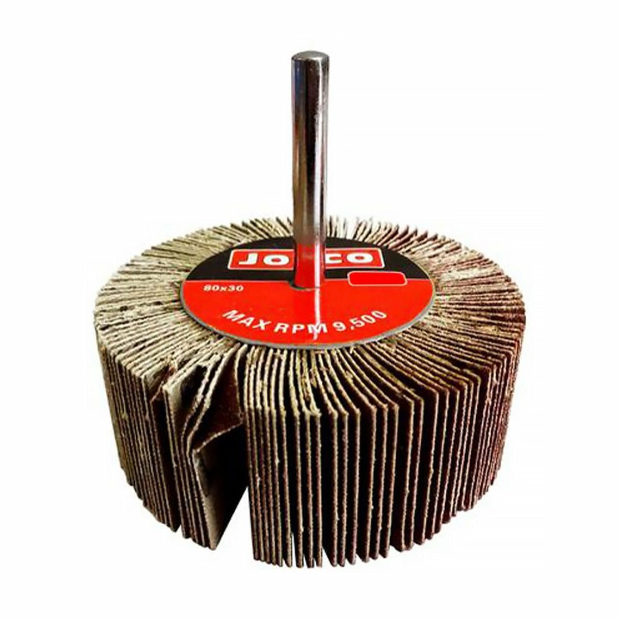 Cutting & Abrasives Josco | Josco Drill & Die Grinder Mounted Flap Wheel 80Mm X 30Mm 80 Grit