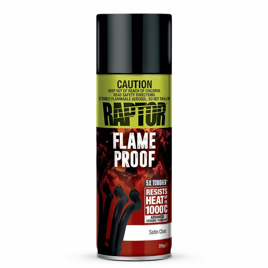 Paint U-POL Topcoats | U-Pol Raptor High Temp Flameproof Spray Paint Aerosol 295G Satin Clear