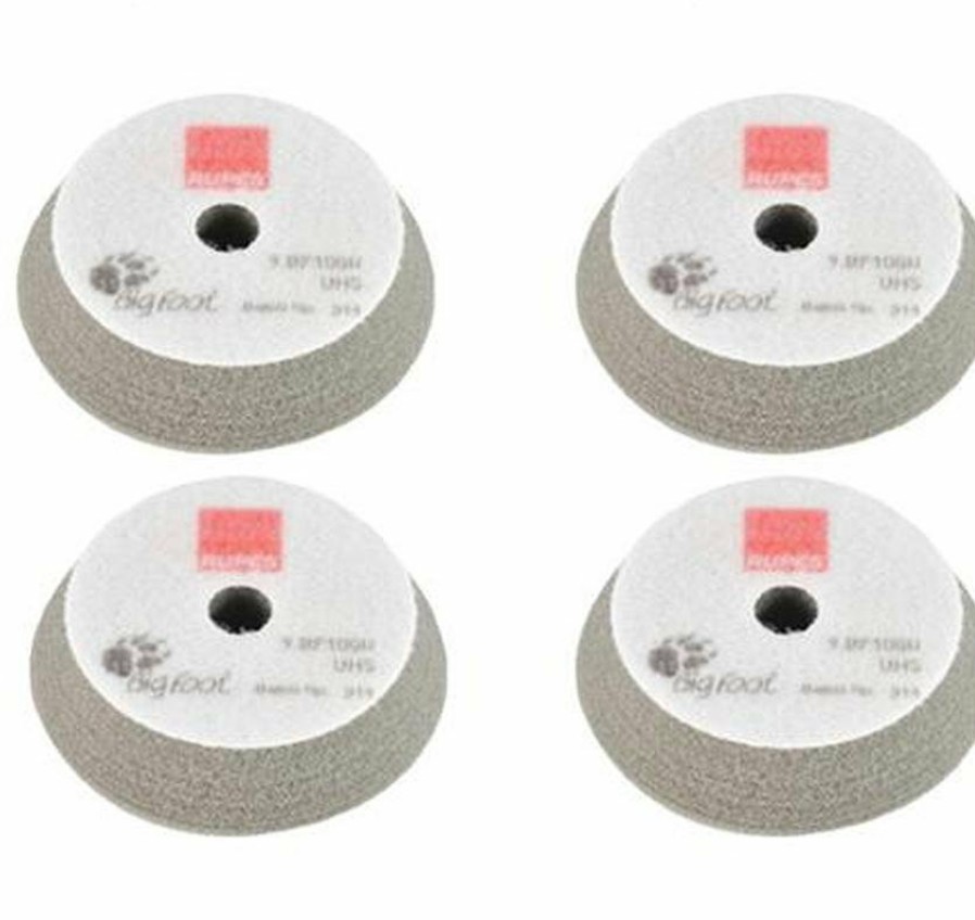 Car Care Rupes Polishing Pads | Rupes Bigfoot 100Mm Grey Uhs Hook & Loop Polishing Pad - 4 Pack 9.Bf100U/4