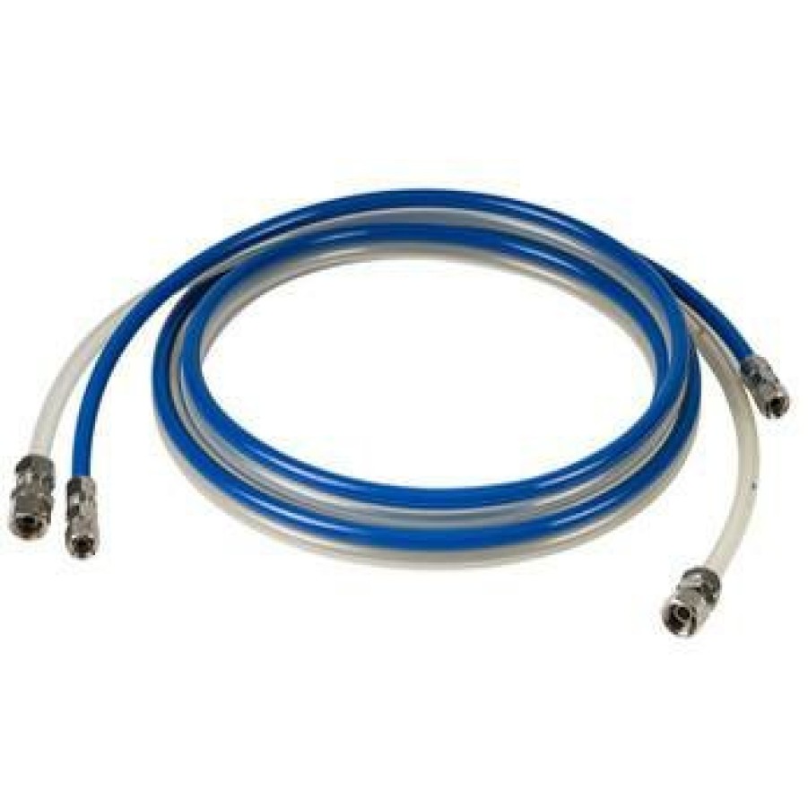 Spray Guns Anest Iwata Pressure Pot Hoses | Twin Line Pressure Pot Set 20 Metres 8Mm & 6Mm Non Reinforced With Fittings Air Fluid