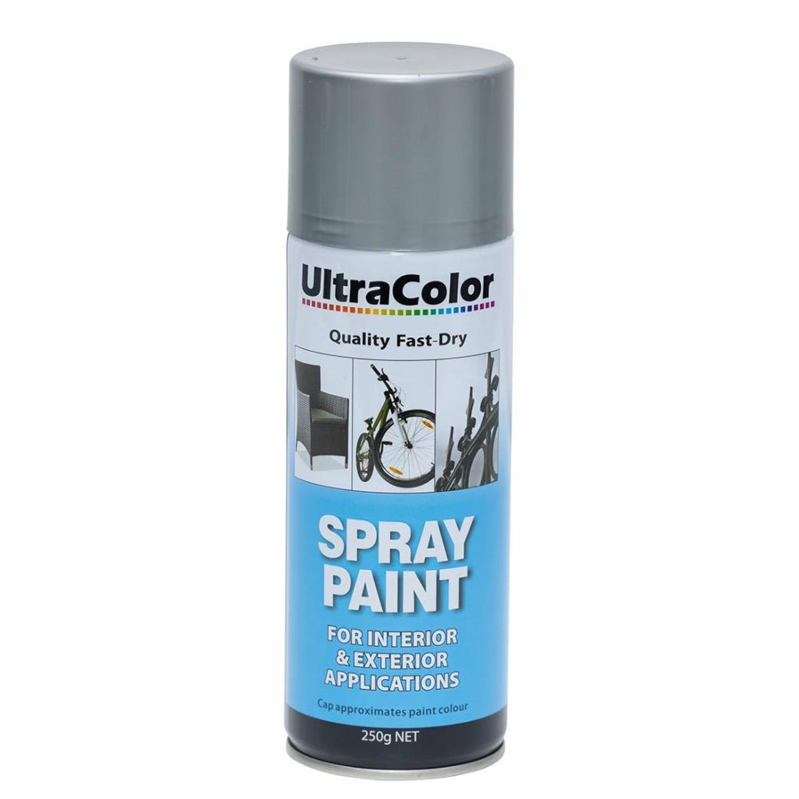 Paint UltraColor Topcoats | Ultracolor Spray Paint Fast Drying Interior Exterior 250G Hammertone Silver