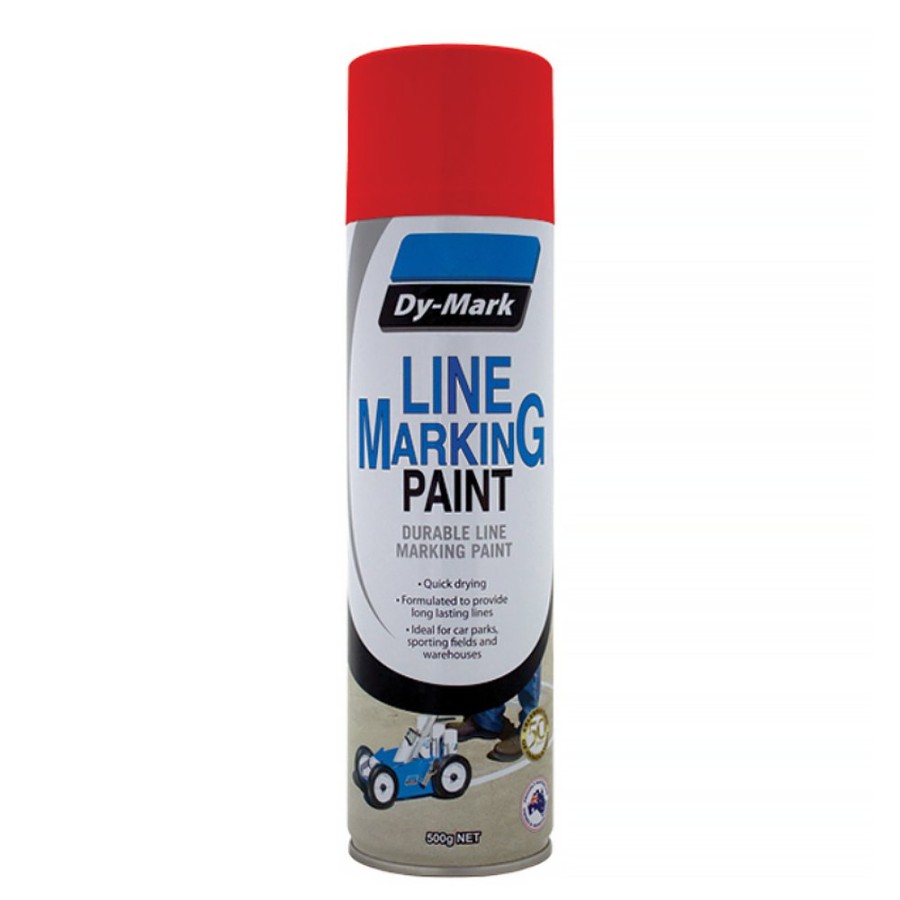 Paint Dy-Mark Linemarking | Dy-Mark Heavy Duty Line Marking Spray Paint Red 500G Aerosol