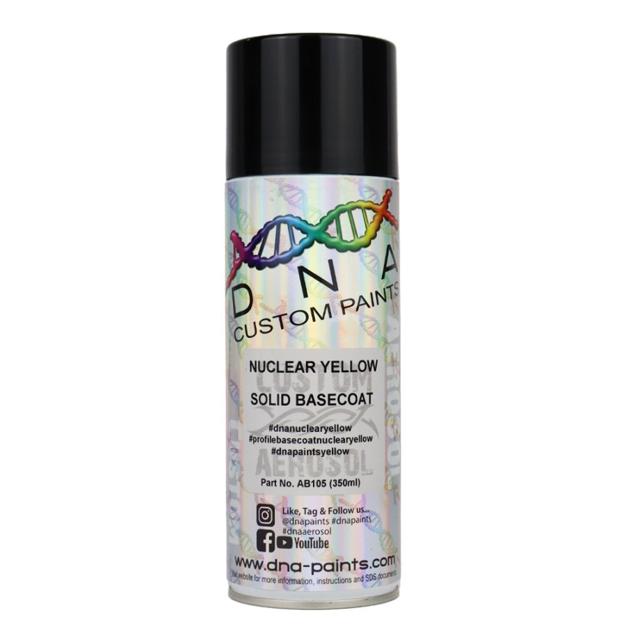 Paint DNA Paints Top Coats | Dna Paints Solid Basecoat Spray Paint 350Ml Aerosol Nuclear Yellow