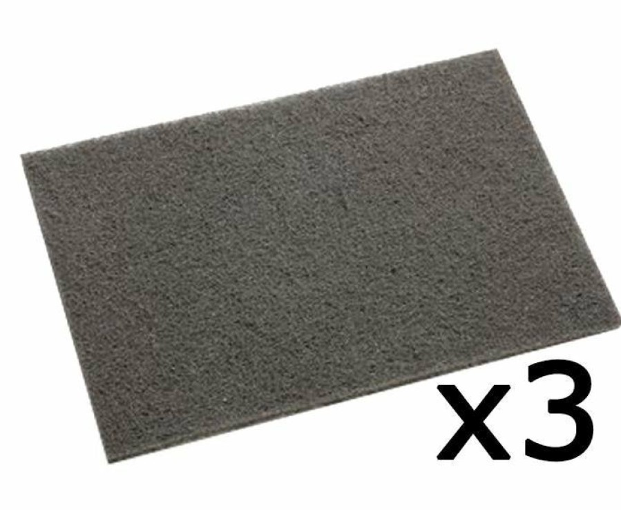 Cutting & Abrasives 3M Scouring Pads | 3M 7446 Scotch-Brite Grey Blending Hand Pad 3 Pack 152Mm X 228Mm