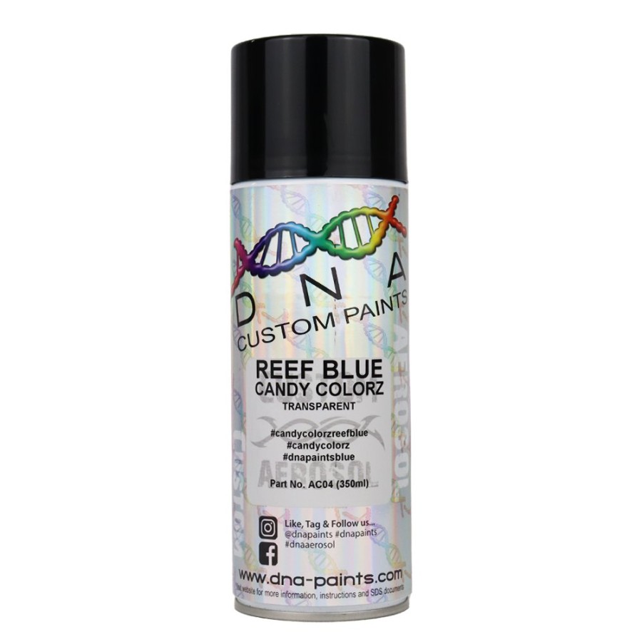 Paint DNA Paints Top Coats | Dna Paints Candy Colorz Spray Paint 350Ml Aerosol Candy Reef Blue